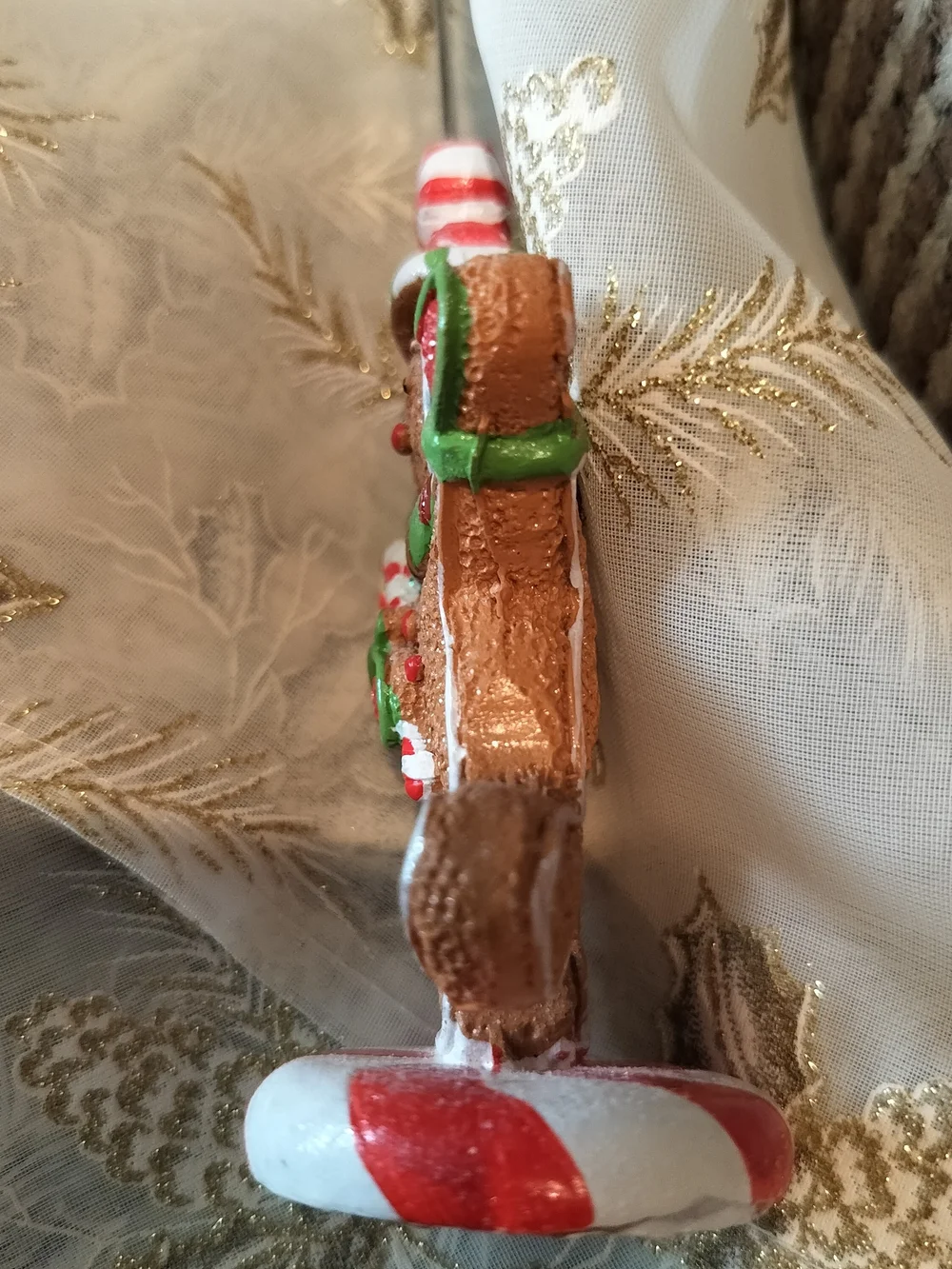 Festive Gingerbread Man Holiday Photo/Note/Place Card Holder - Red, Green, White